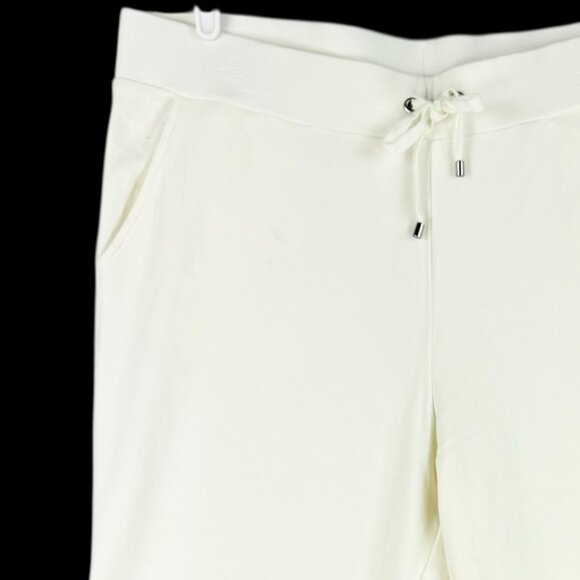 Croft & Barrow Women Straight Leg Pull-on Elastic/Drawstring Cream Pants Size L - Picture 5 of 6